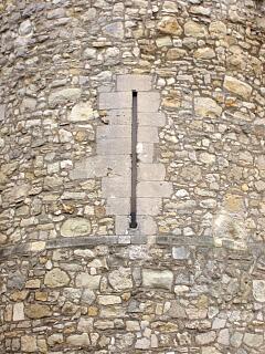 Bargate - arrow slit in north-east drum tower, 31/8/09,  © I Peckham