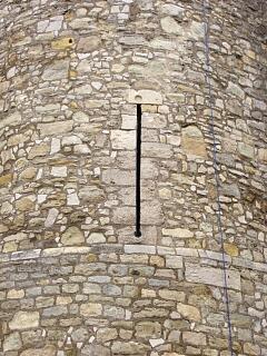 Bargate - arrow slit in north-west drum tower, 31/8/09,  © I Peckham