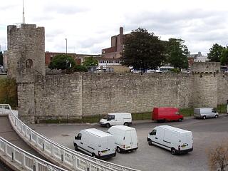 Arundel Tower, Catchcold Tower and west town wall, Western Esplanade, 21.6.09,  © I Peckham