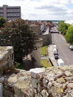 West walls from top of Arundel Tower, 21.6.09,  © I Peckham