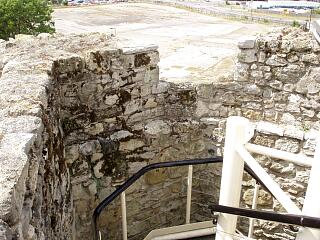 Arundel Tower - detail of embrasures at top of tower, 21.6.09,  © I Peckham