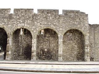 The Arcades, Western Esplanade - arcade and west wall of King John's Palace, 21.6.09,  © I Peckham