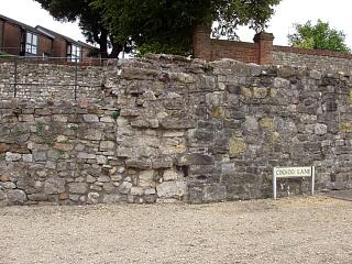Remains of town wall in memorial garden, Cuckoo Lane/Western Esplanade, 30/8/09,  © I Peckham