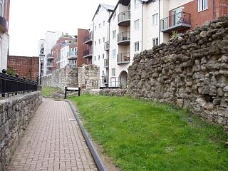 Town wall north of Dovecote Tower, Back of the Walls, 30.8.09 (camera date not set),  © I Peckham