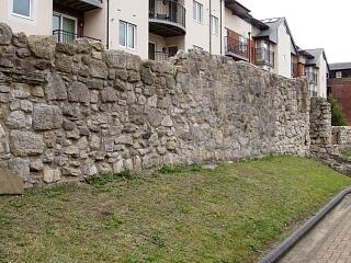 Town wall between Friary Gate and Reredorter Tower, Back of the Walls, 6/9/09,  © I Peckham